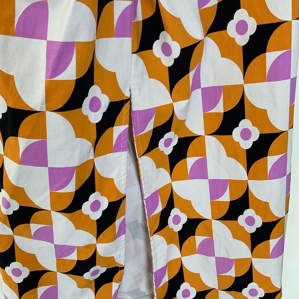 Anthropologie‎ Printed Strapless Slim Ruched Geometric Print Dress​​​​ - Picture 6 of 10